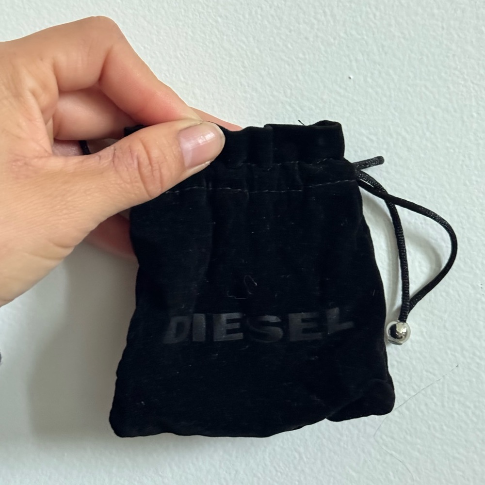 Diesel Black Dog Tag Necklace - Picture 2 of 5